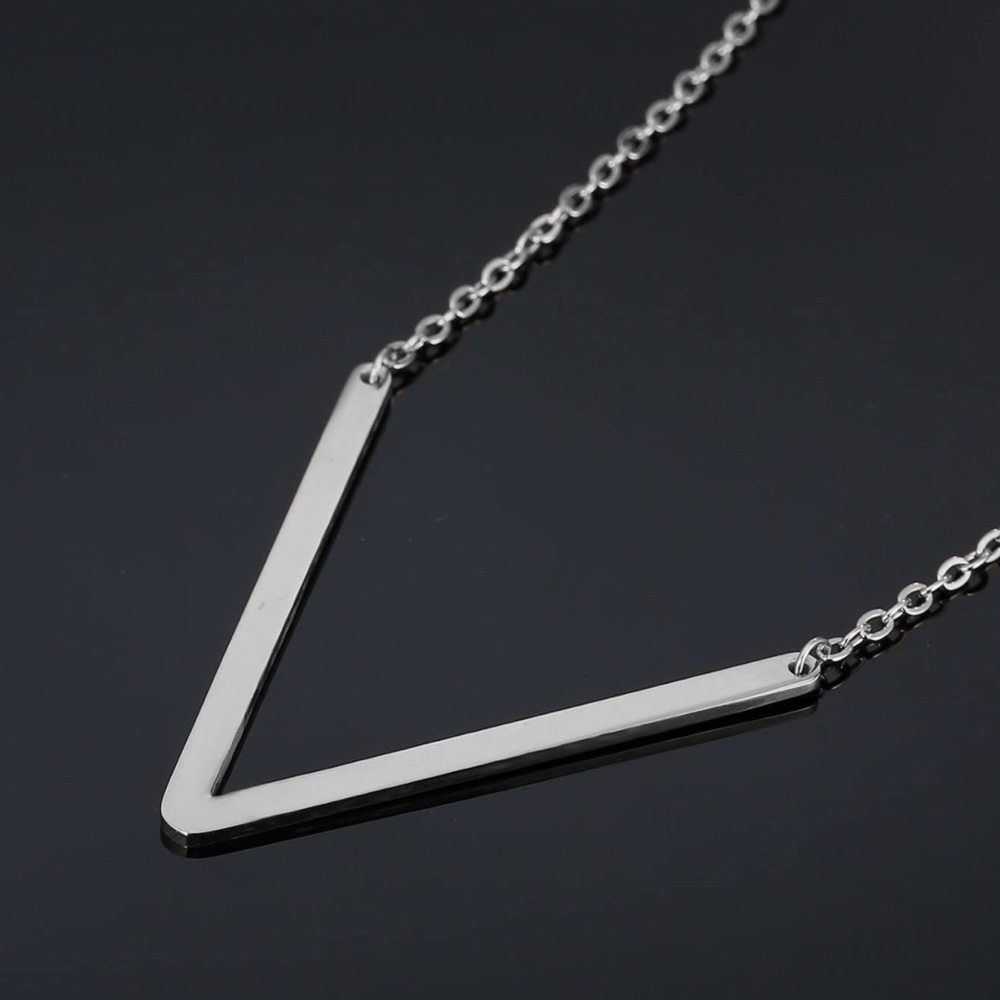 Silver Initial Stainless Steel Pendant Necklace Letters A-Z - Picture 2 of 6